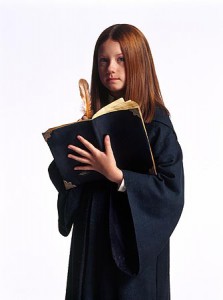 Photo of Ginny Weasley wearing a cape