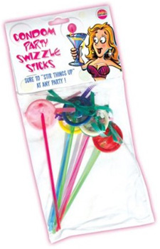 Condom Party Swizzle Sticks