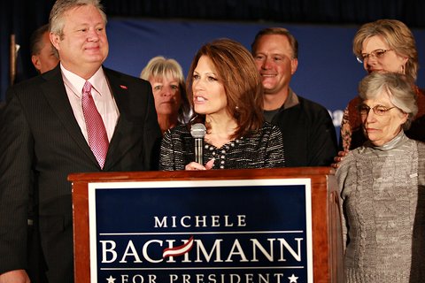 Michele Bachmann at the podium