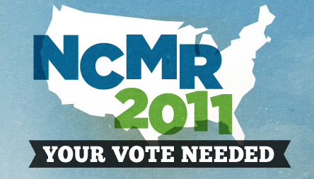 NCMR logo for 2011, text over US shape