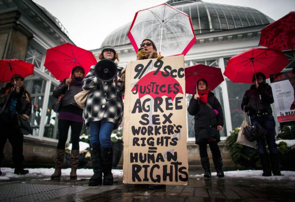 Canadian sex workers rights protest in Canada