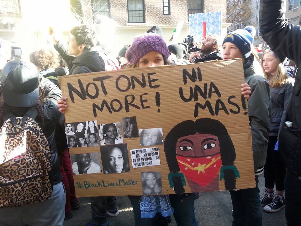 "not one more" protest sign