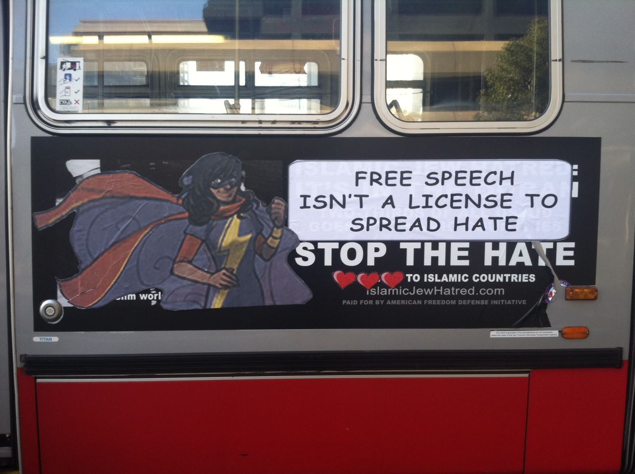 "free speech isn't a license to spread hate"