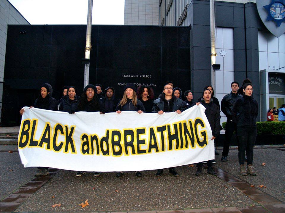 "black and breathing" sign
