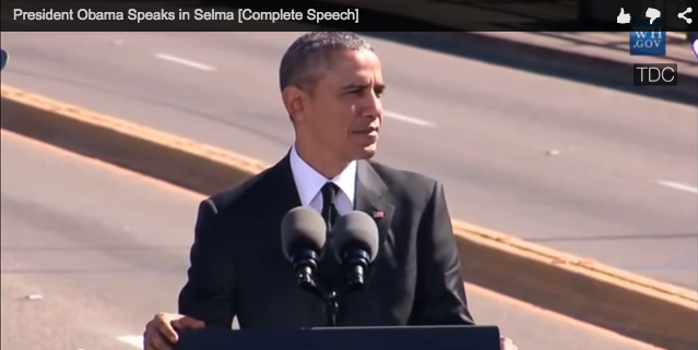 screen shot of Obama speech