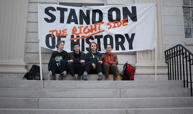stand on the right side of history sign