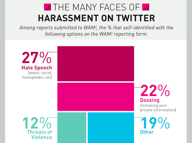 infographic of twitter harassment types