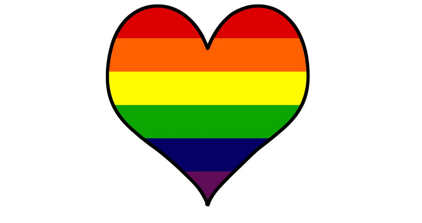 rainbow flag heart