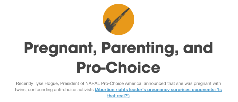 pregnant, parenting, and pro-choice