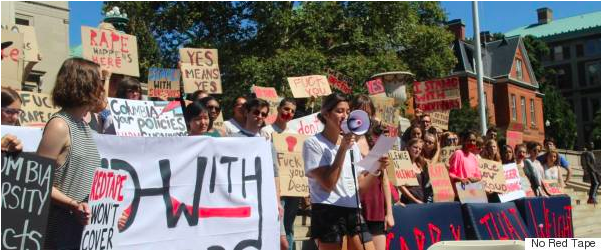 student protestors at Columbia