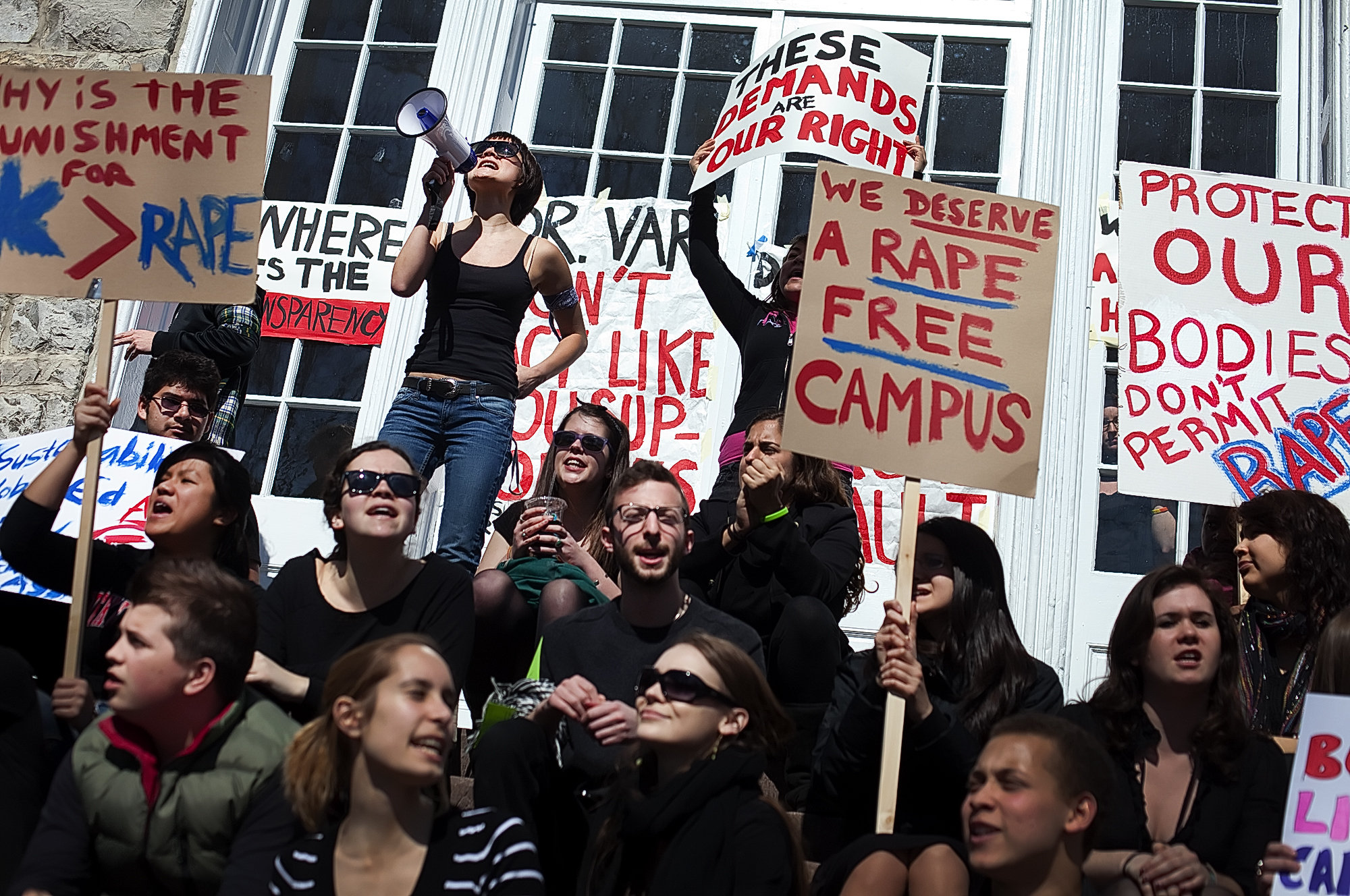 anti-rape protest at Columbia