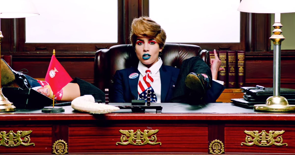 pussy riot as donald trump in new music video: still shot