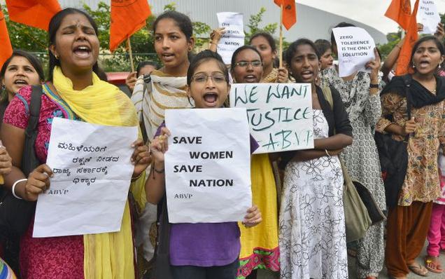 rape protests bangalore