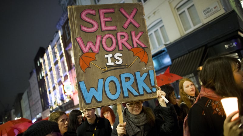 Sign that says Sex Work is Work